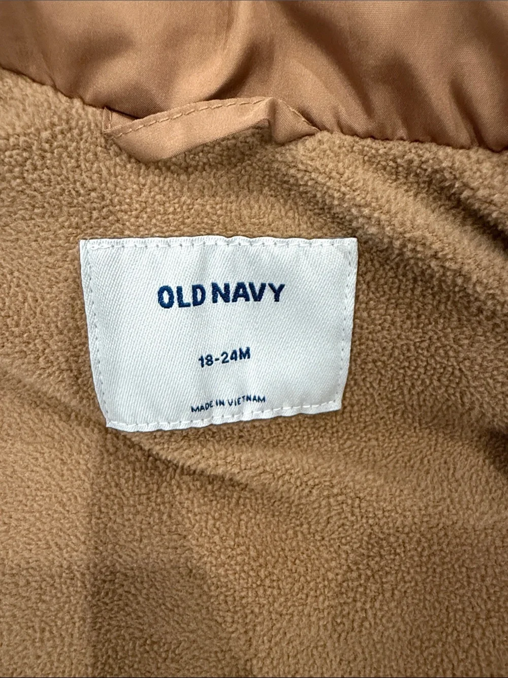 Old Navy Puffer Vest Tan - 18-24 Months - C39-141